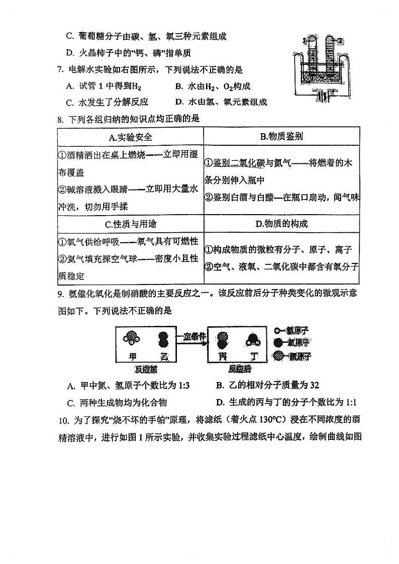 福建省福州立志中学2023-2024学年九年级上学期期中化学试卷第2页