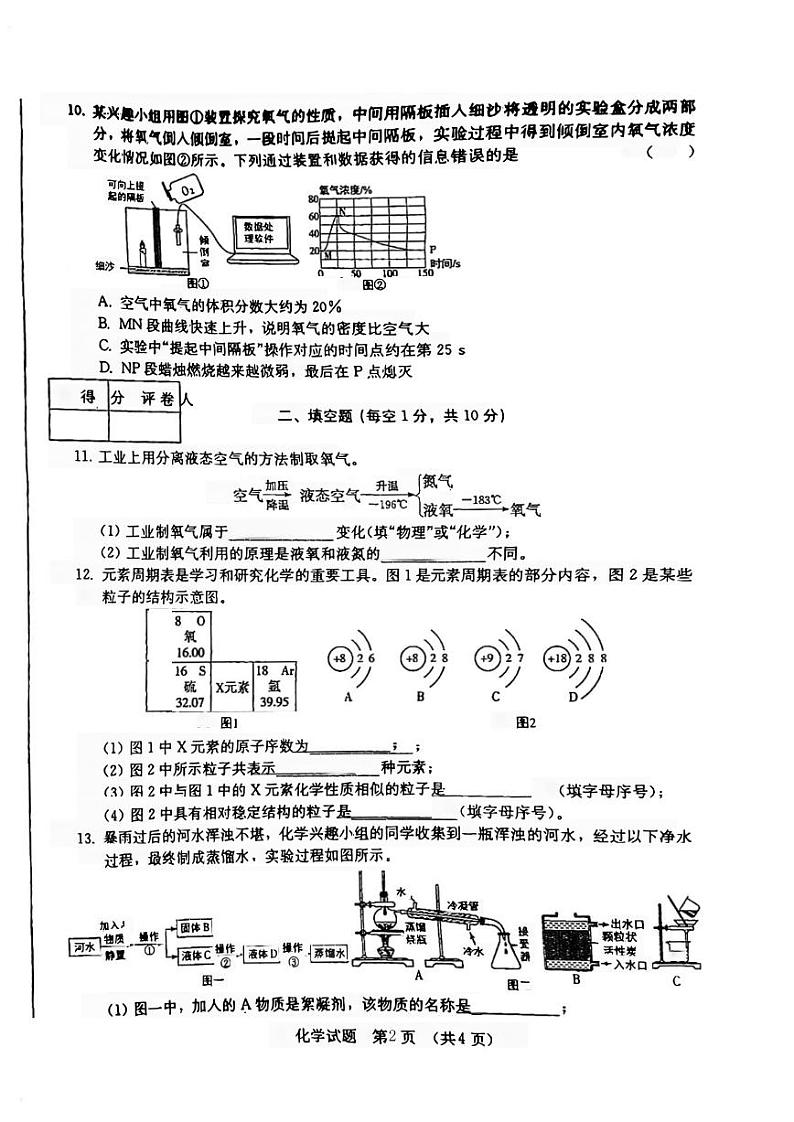 吉林省吉林市第二十五中学2023-2024学年九年级上学期期中化学试题（PDF无答案）第2页