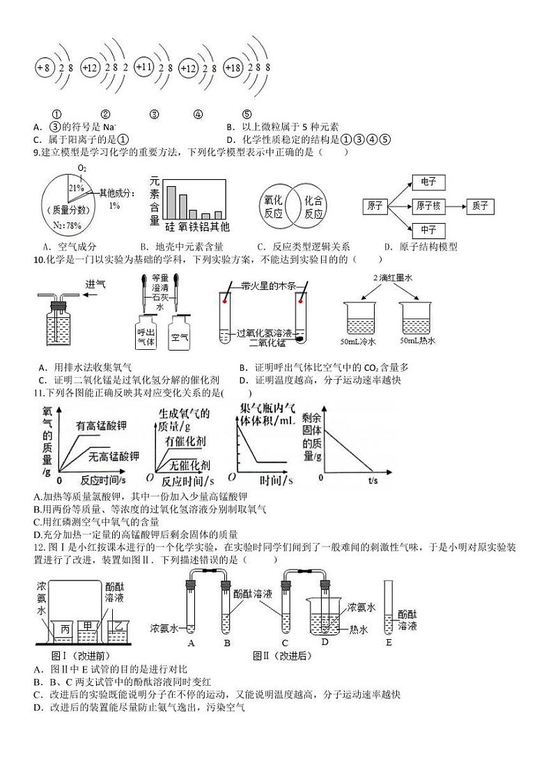 安徽省亳州市风华实验中学2023-2024学年九年级上学期期中化学试题02