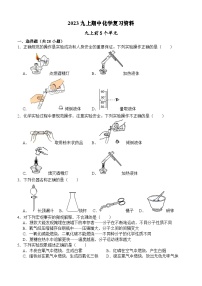 广东省深圳市2023-2024学年九年级上学期期中化学复习