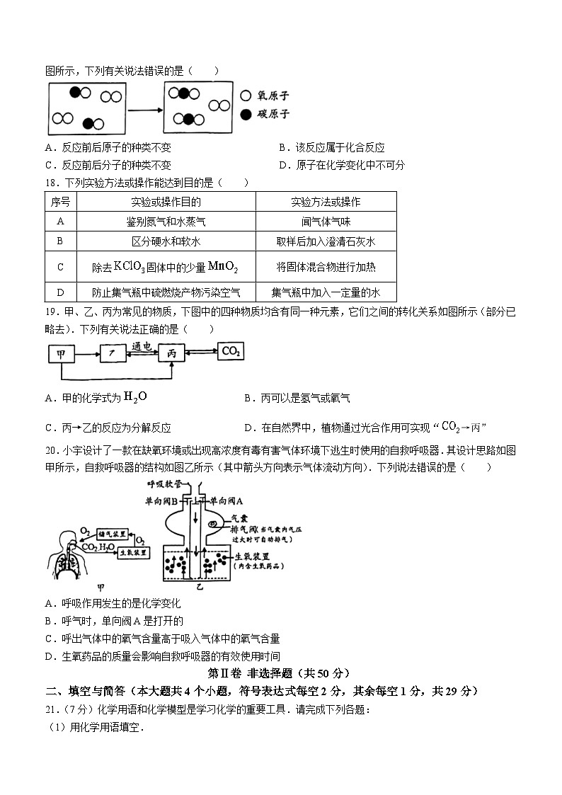 云南省文山州丘北县2023-2024学年九年级上学期期中化学试题第3页