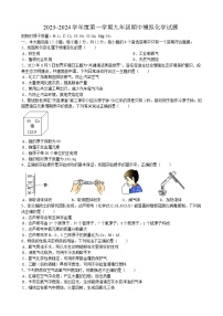 安徽省合肥市肥东县石塘学校2023_2024学年九年级上学期期中模拟化学试题