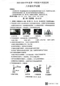 山东省泰安市宁阳县2023-2024学年八年级上学期期中考试化学试题