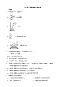 山东省济南市2023年八年级上学期期中化学试题(附答案）