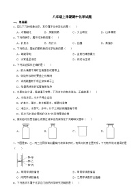 山东省烟台市2023年八年级上学期期中化学试题(附答案）