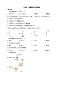 山东省淄博2023年八年级上学期期中化学试卷(附答案）