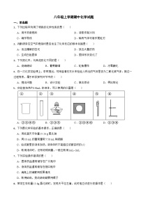 山东省淄博市2023年八年级上学期期中化学试卷(附答案）