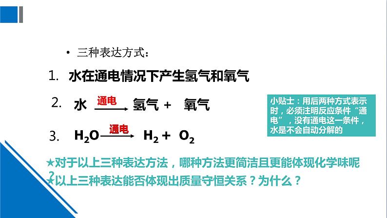 化学沪教版九上同步课件：4.3 化学方程式的书写与应用（第1课时  化学反应的表示方法）第6页