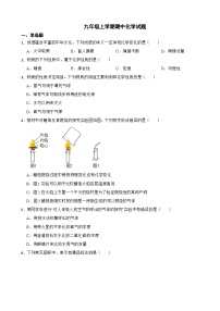 河北省保定2023年九年级上学期期中化学试题（附答案）