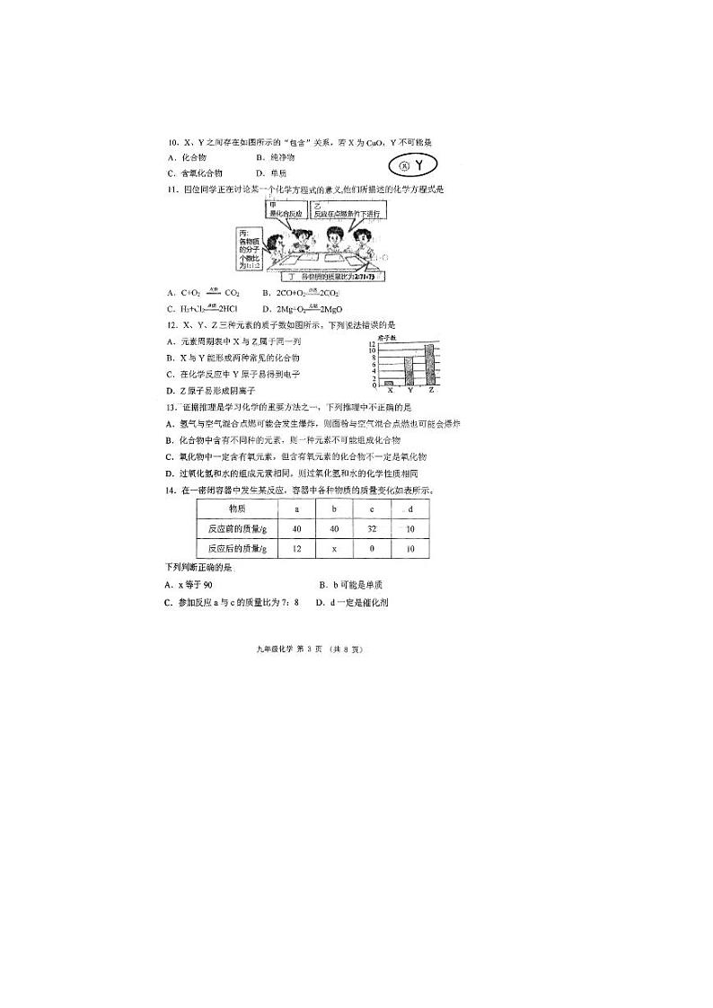 陕西省西安市碑林区西安工业大学附属中学2023-2024学年九年级上学期期中化学试题第3页
