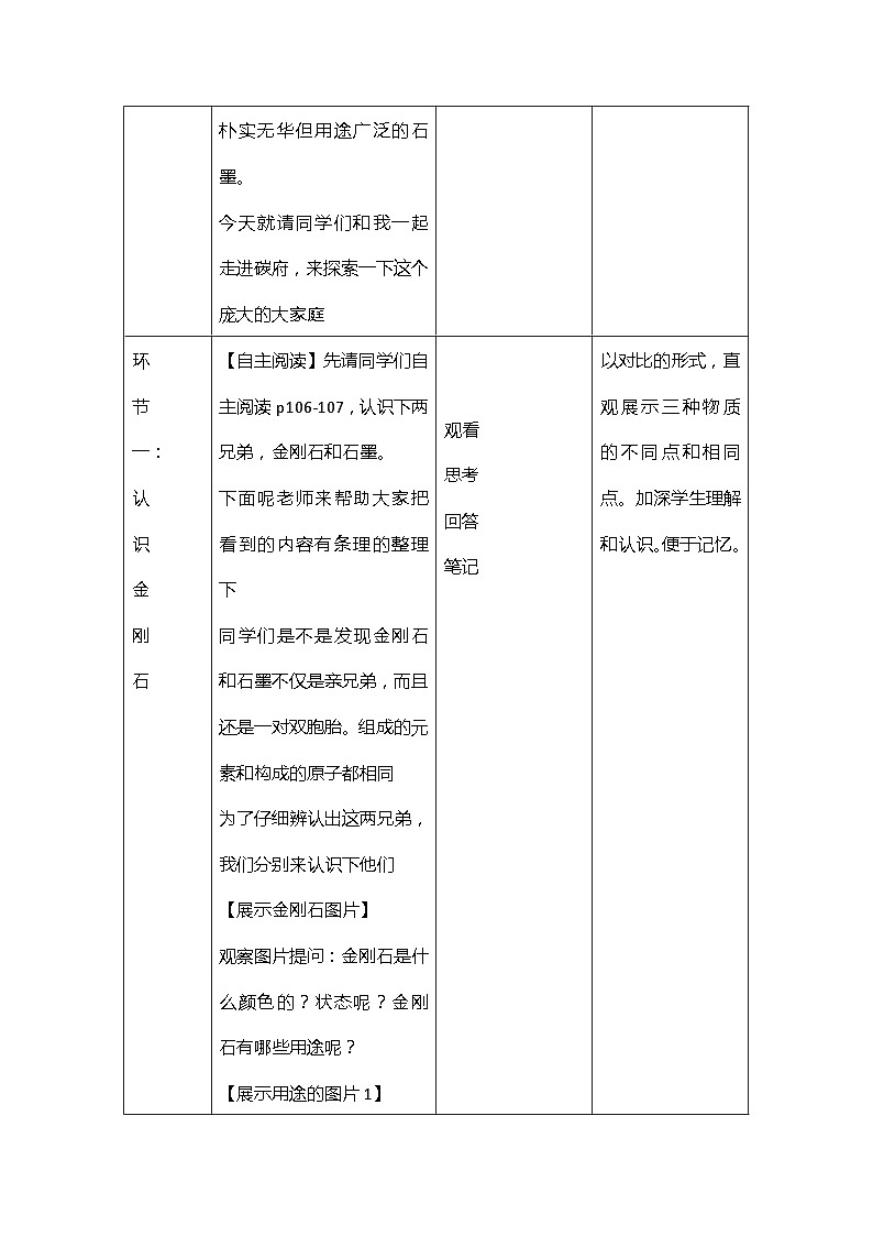 《课题1 金刚石、石墨和C60》教学设计2-九年级上册化学人教版第2页