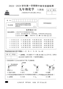 河北省邢台市信都区皇台底中学2023-2024学年九年级上学期11月期中化学试题