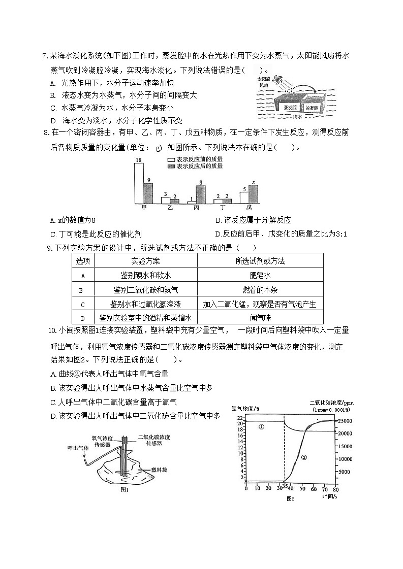 福建省厦门市音乐学校2023-2024学年九年级上学期期中考试化学试题第2页