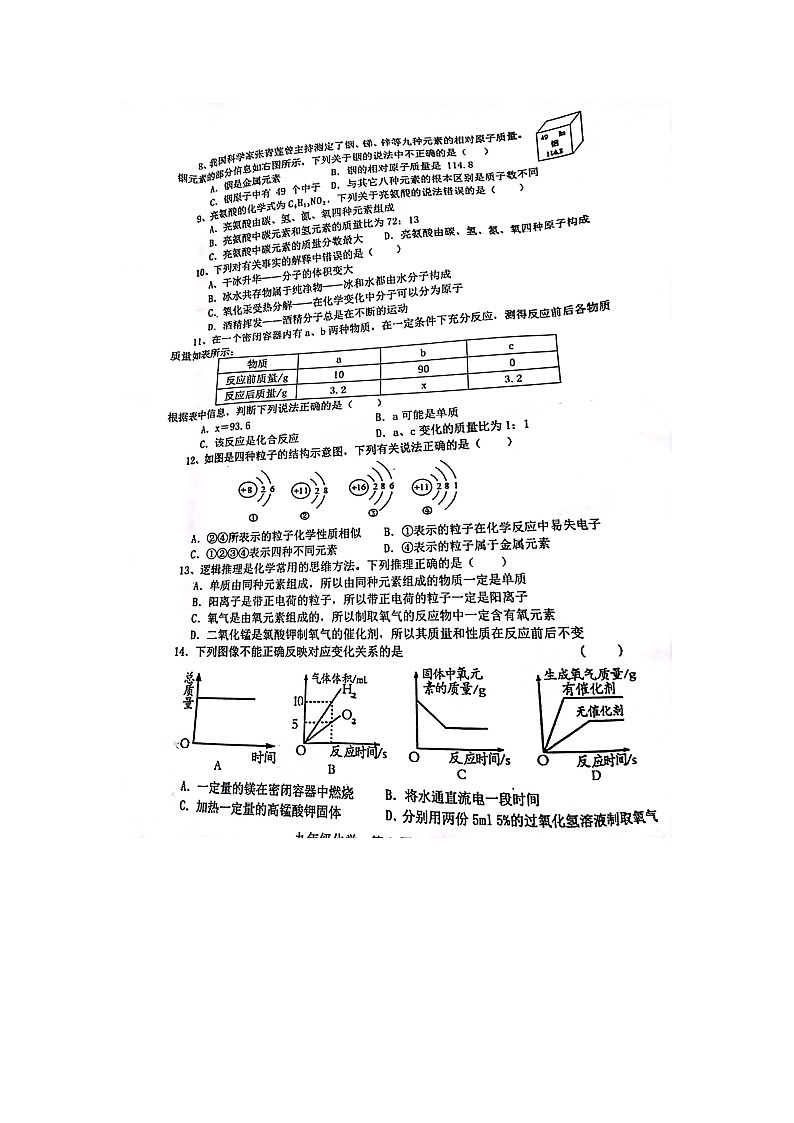 河南省南阳市淅川县2023-2024学年九年级上学期11月期中化学试题第2页