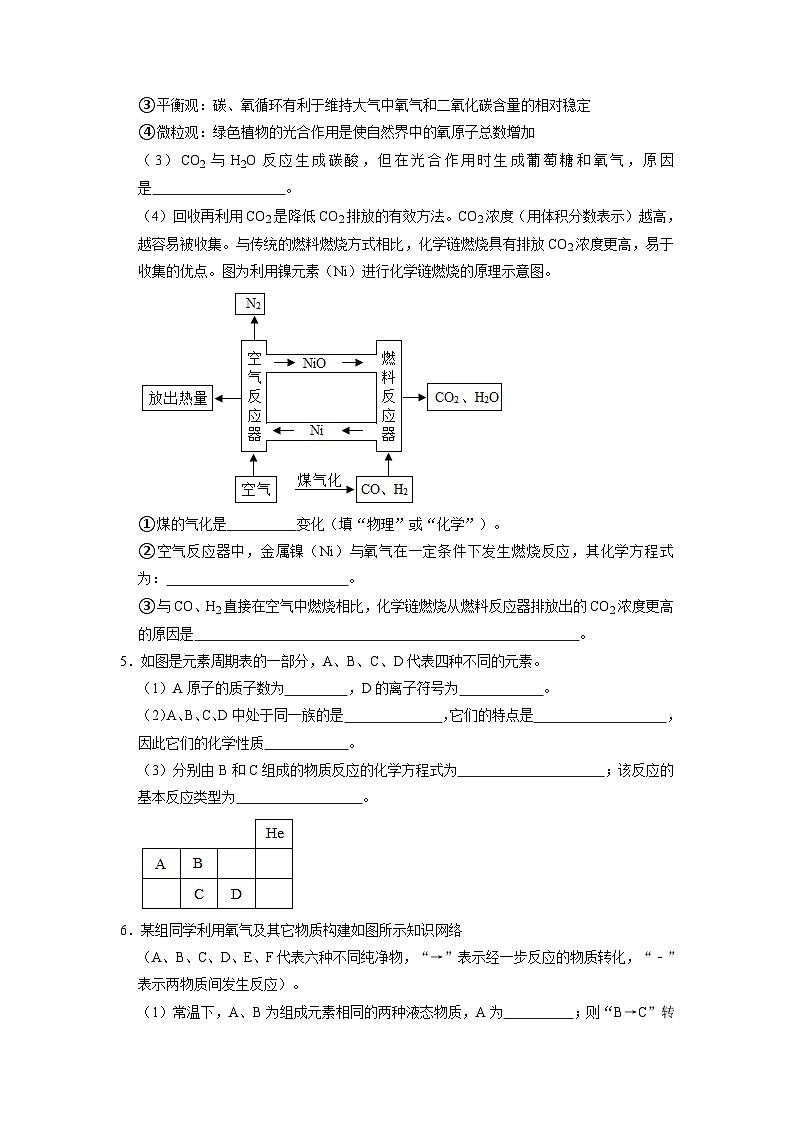 人教版九年级上册化学期末考试推断题专项训练（原题卷）02