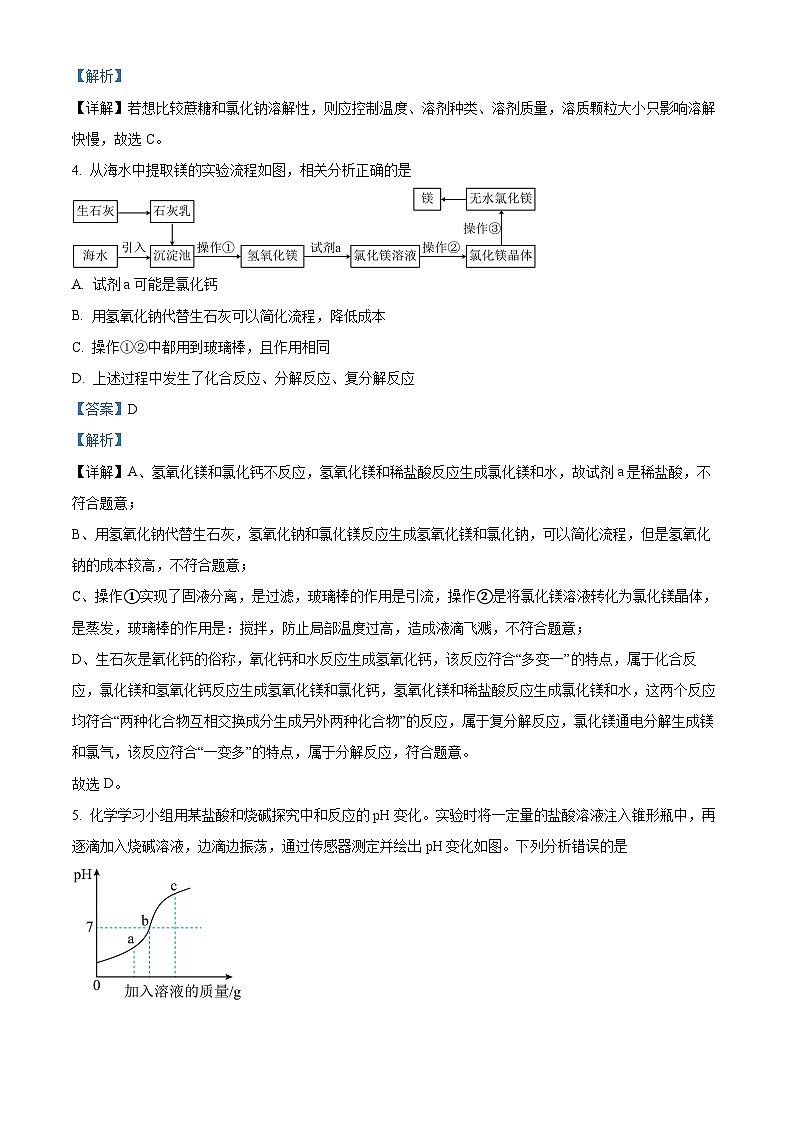 山东省威海市文登区重点中学联考2023-2024学年九年级上学期11月期中化学测试题（解析版）02