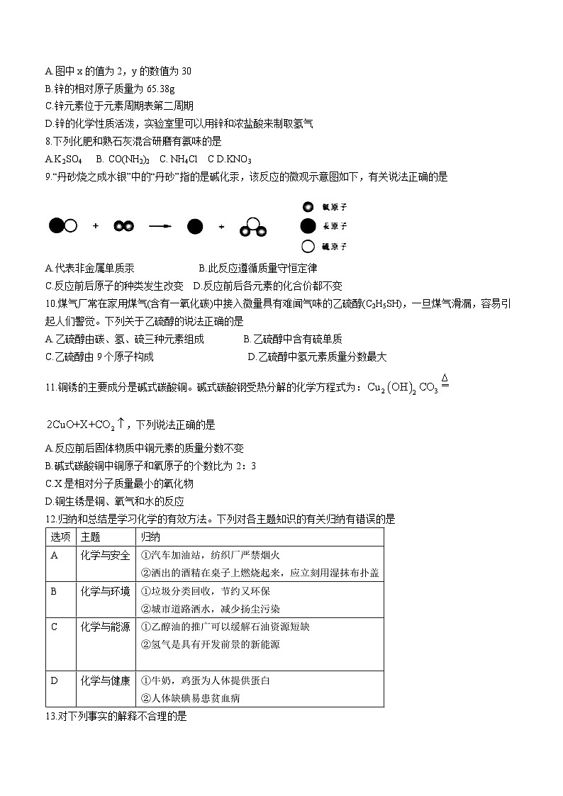 2023年黑龙江省佳木斯市富锦市第二中学中考三模化学试题第2页