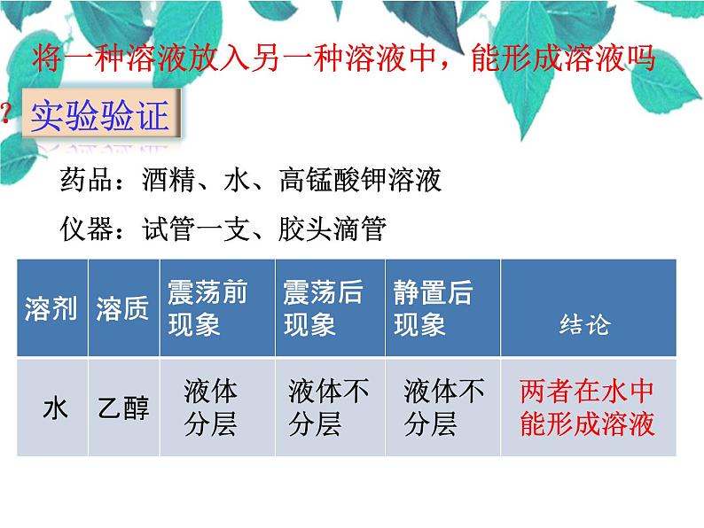 人教版化学九年级下册 第九单元溶液课题1溶液的形成-课件08