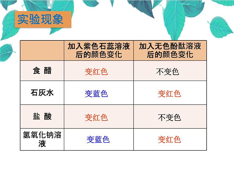 人教版化学九年级下册 第十单元酸和碱第十单元酸和碱第一课时酸碱指示剂-课件-课件第8页