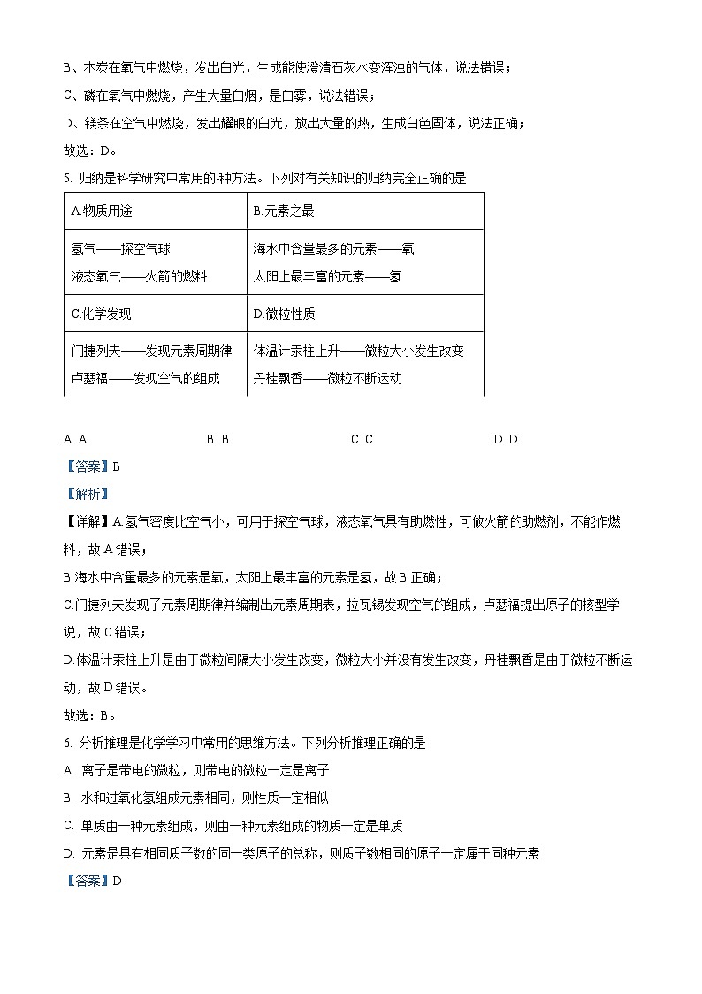山东省日照市岚山区2023-204学年上学期九年级期中考试化学试卷（解析版）第3页