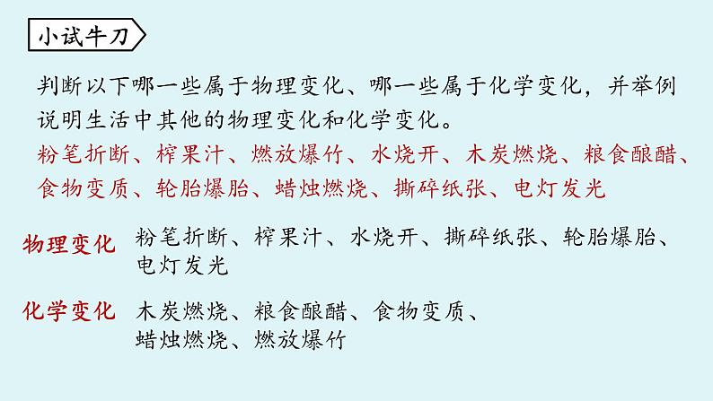 鲁教版九年级化学上册课件 第一单元第一节 化学真奇妙 第二课时第6页