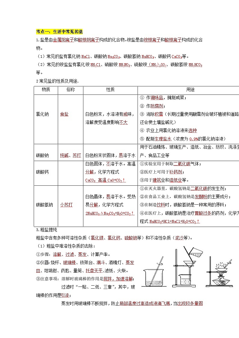 第11单元 盐 化肥-2023年中考化学一轮复习【单元巩固】精品讲义（人教版）02