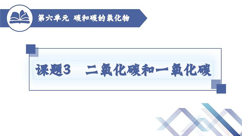 人教版化学九年级上册 第6单元  课题3  二氧化碳和一氧化碳（第1课时）课件PPT01