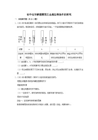 中考化学解题模型之金属生锈条件的探究（含答案）