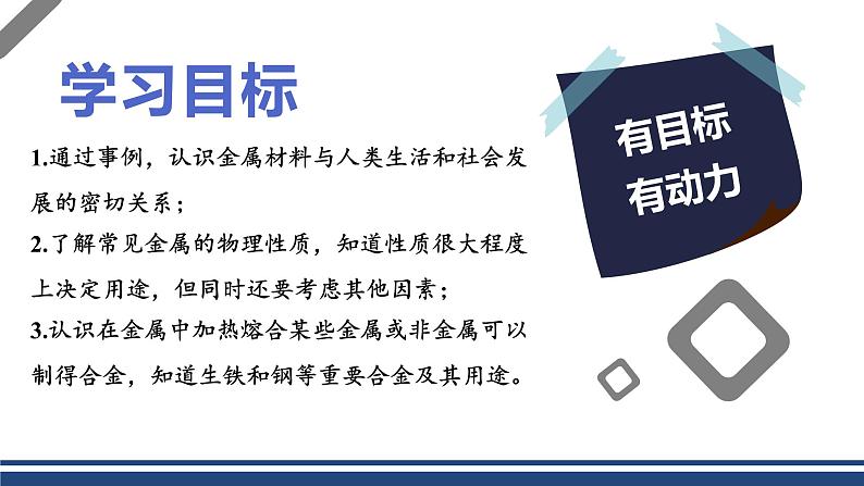 【基于核心素养的教学】课题1 《金属材料》课件PPT+教学设计+分层作业02