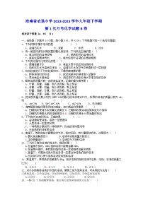 海南省海口市农垦中学2022-2023学年九年级下学期第1次月考化学试题B卷