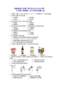 海南省海口市第十四中学2023-2024学年九年级上学期第1次月考化学试题A卷