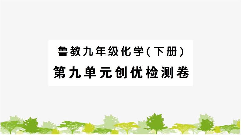 鲁教版化学九年级下册 第九单元创优检测卷课件01