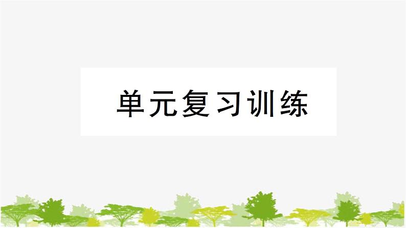 单元复习训练第1页