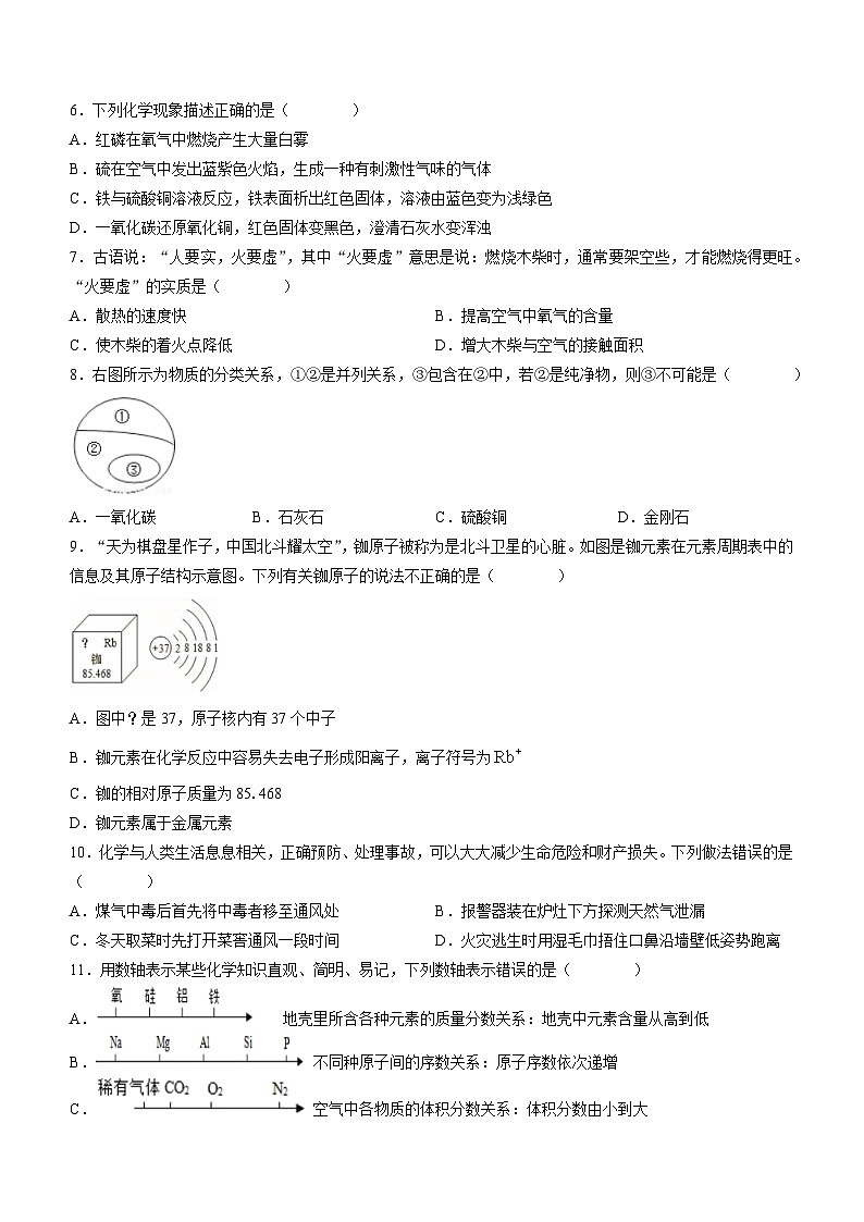 江苏省无锡市江阴市2023-2024学年九年级上学期12月月考化学试题第2页