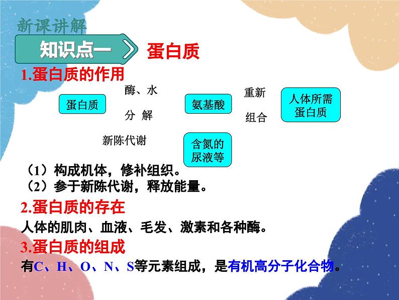 沪教版九年级化学 8.3 蛋白质 维生素课件05