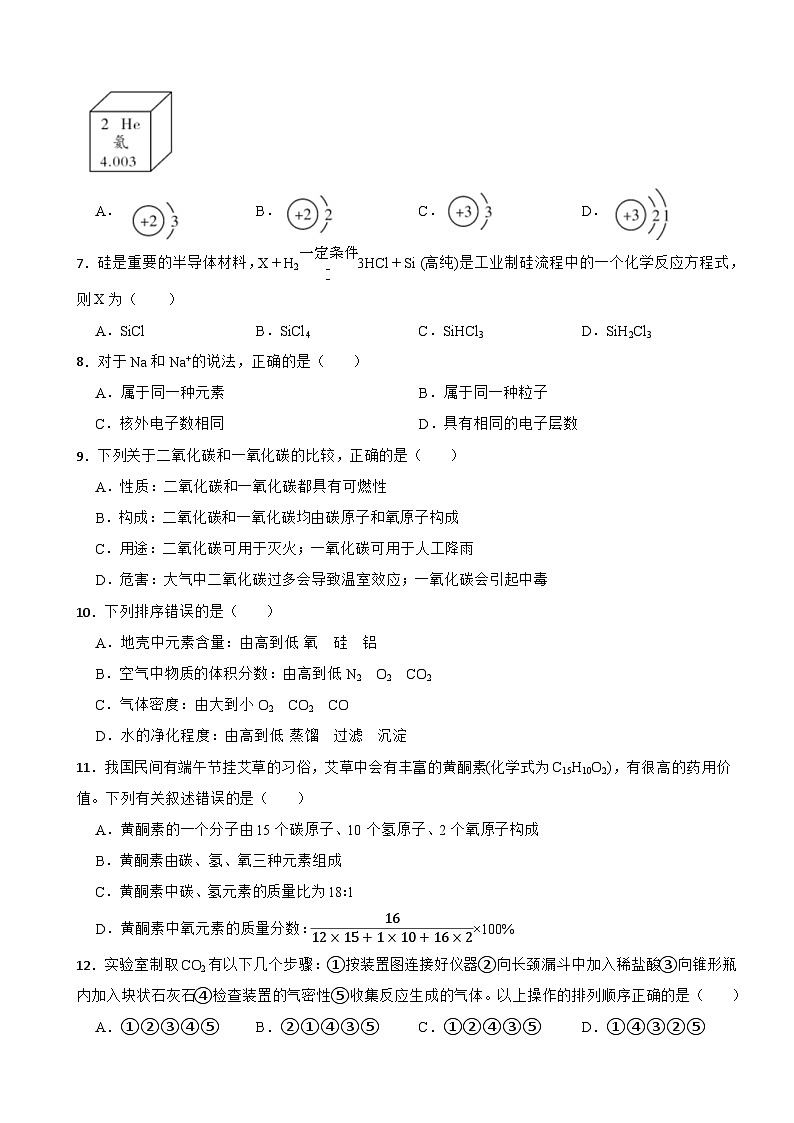 安徽省合肥市庐江县2023-2024学年九年级上学期期末质量评价化学预测试题第2页