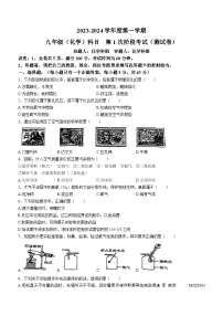 广东省惠州市惠城区德威学校2023-2024学年九年级上学期第一次阶段考试月考化学试卷(无答案)