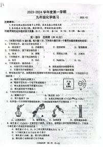 辽宁省大连市瓦房店市第三初级中学2023-2024学年九年级上学期12月月考化学试题