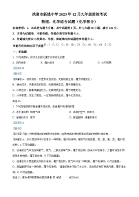 湖北省荆州市洪湖市新堤中学2023-2024学年九年级上学期12月月考化学试题（解析版）