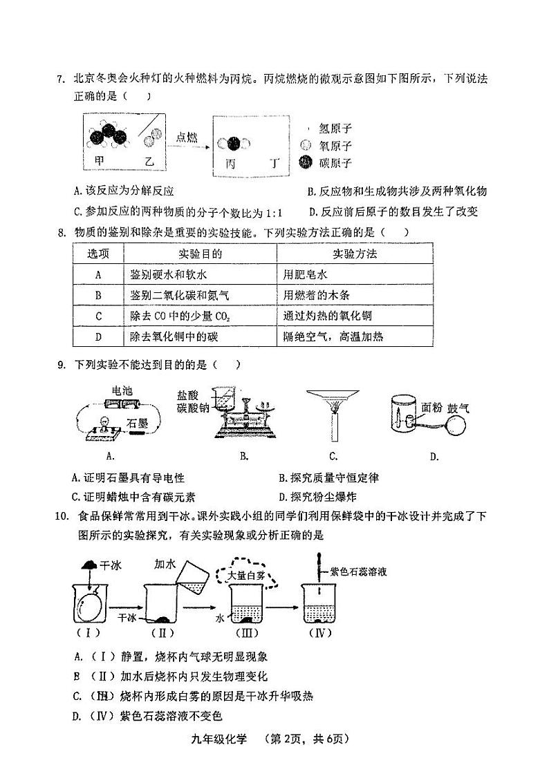 山西省晋中市灵石县2023-2024学年九年级上学期12月教学水平调研化学试卷第2页