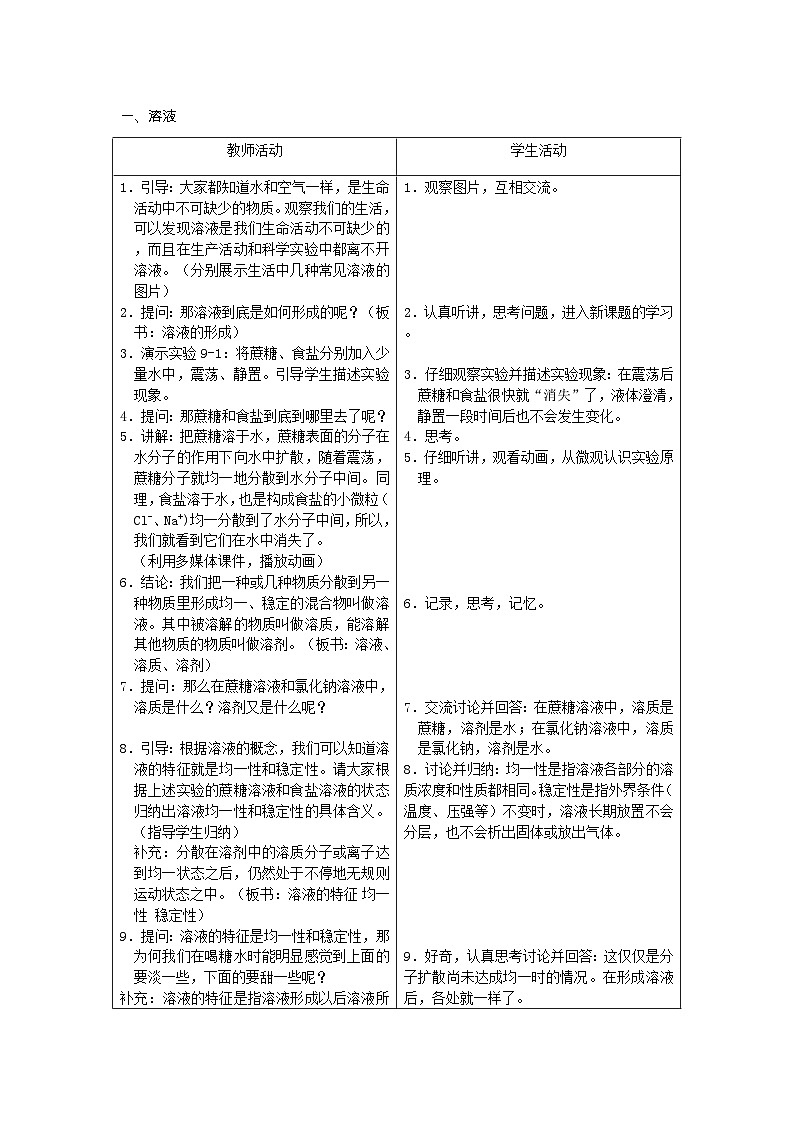 【基于核心素养的教学】课题1 《溶液的形成》课件PPT（两课时）+教学设计+分层作业02