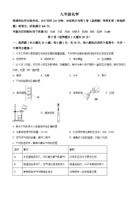 2023~2024学年天津市红桥区九年级上学期期中化学试题