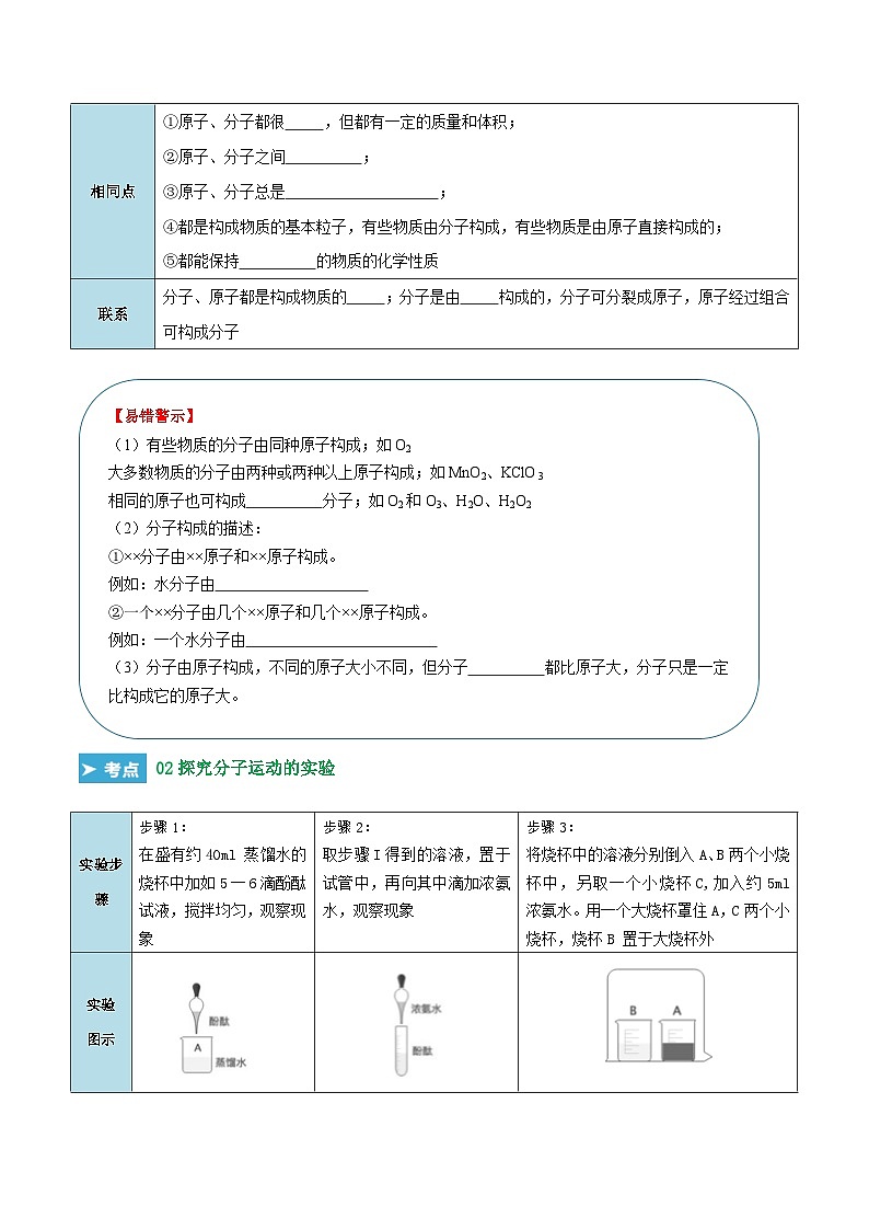 第三单元 物质构成的奥秘（考点解析）（讲+练）-2023-2024学年九年级化学上学期期末考点大串讲（人教版）03