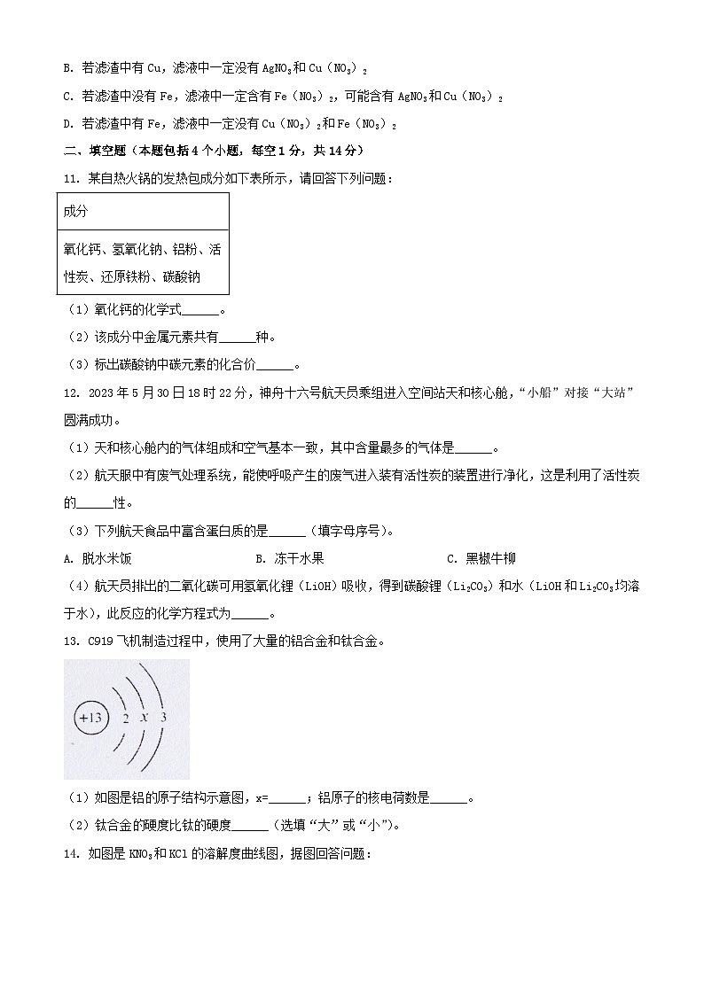 2023年辽宁锦州中考化学真题及答案03