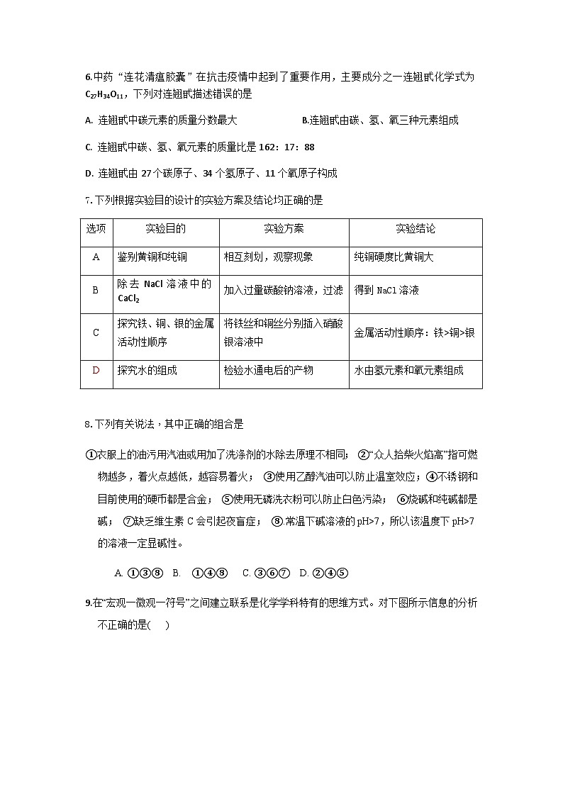 2022年湖北省十堰市房县毕业生学业水平诊断考试（一模）化学试题(word版无答案)第2页