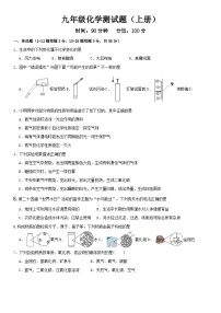 山东省乐陵市朱集中学2023-2024学年九年级上学期第二次月考化学试题