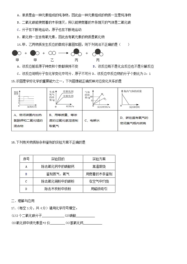 山东省乐陵市朱集中学2023-2024学年九年级上学期第二次月考化学试题第3页