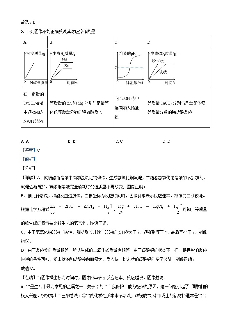 山东省泰安市东平县实验中学2023-2024学年 九年级上学期第二次月考化学试题（解析版）第3页