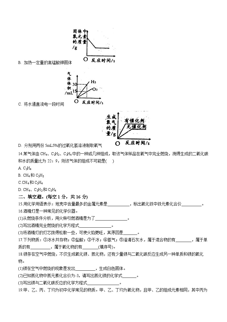 河南省驻马店市正阳县2023-2024学年九年级上学期12月月考化学试题第3页