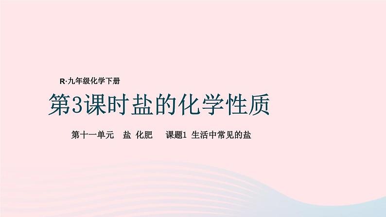 第十一单元盐化肥课题1生活中常见的盐第3课时盐的化学性质课件（人教版九下化学）01